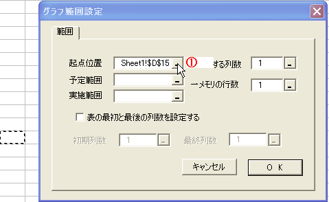 起点位置のセルを選択 